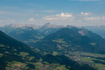 Montain panorama in the Bludenz area in Austria