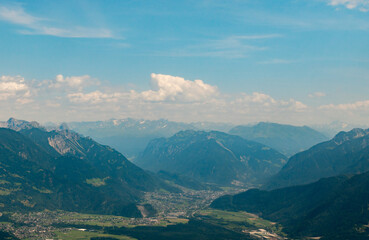 Naklejka premium Montain panorama in the Bludenz area in Austria