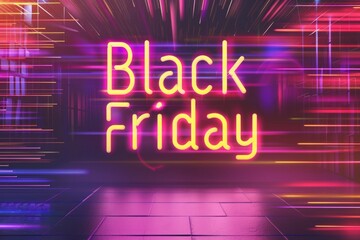 A neon sign that says Black Friday