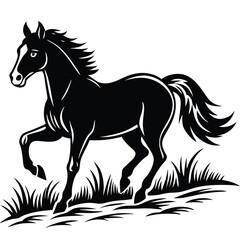 horse silhouette vector
