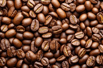 Fototapeta premium Captivating Premium Coffee Beans in Masterful Photographic Composition