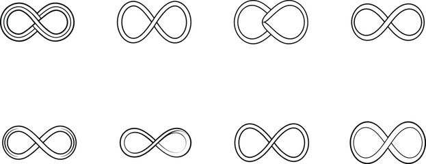 Infinity Symbol Variations: Line Art Designs