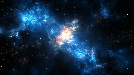 Fototapeta premium Nebula in the Cosmic Abyss: A Mesmerizing Celestial Wonder