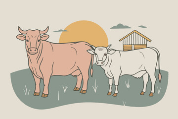 illustration of a cow