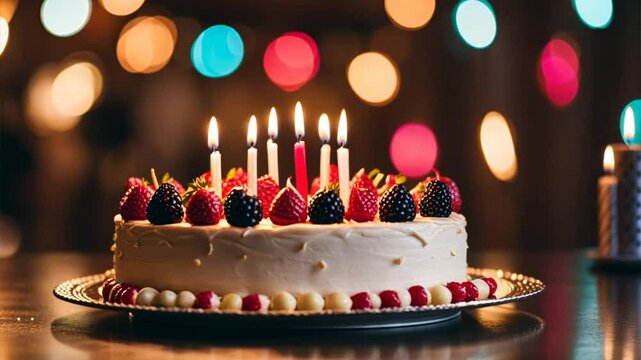 birthday cake with candle