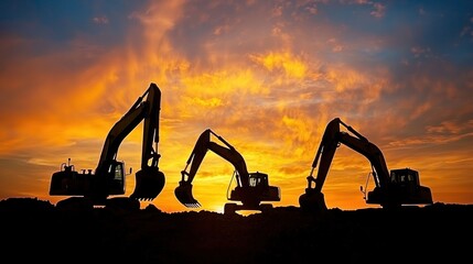  Silhouette Construction Machinery Including