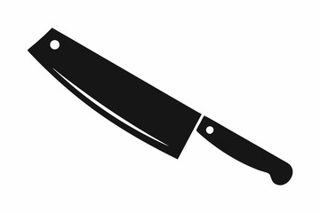 
Butcher knife icon, Butcher knife silhouette vector. Cut of beef meat
