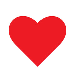 Sticker of a red heart on a white shape on. The contours of a red heart. The concept of February 14th. Vector EPS 10.