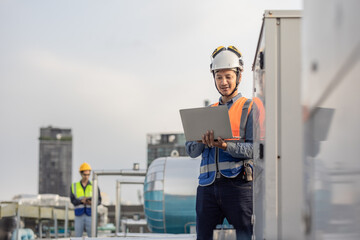 Industrial Engineer Troubleshooting HVAC System