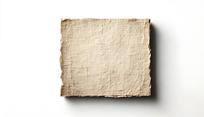 Obraz premium Vintage Textured Paper Sheet on a White Background. Generated AI