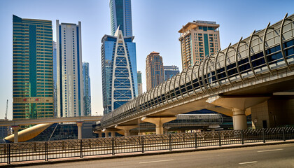 Architecture of Dubai city in Arab Emirates