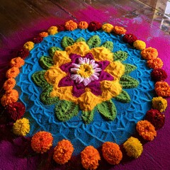 Rangoli Designs involve creating intricate patterns on the floor using colored powders.