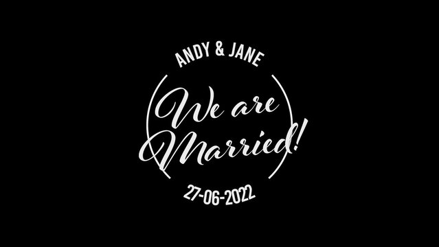 Handwritten Beautiful Circle Wedding Title Intro