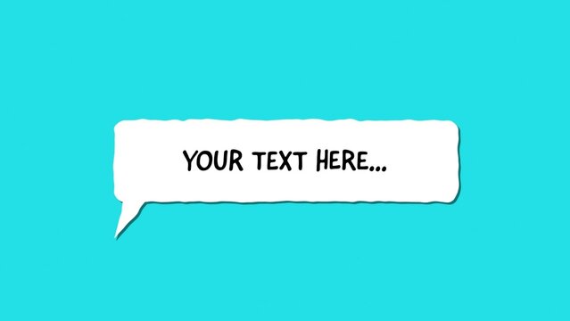 Text Message Balloon Bubble Pop Up Title Intro