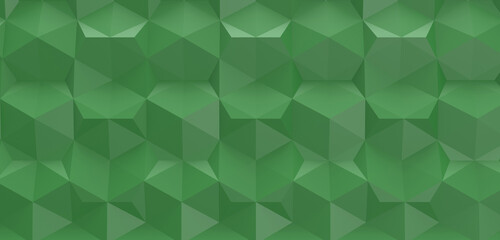 Abstract green geometric background 3d rendering illustration