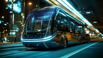 AI搭載バスが自動運転するイメージ画像