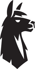 llama head silhouette vector