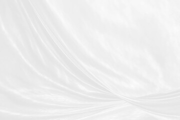 Obraz premium elegrance soft fabric white abstract smooth curve shape decorate fashion textile background