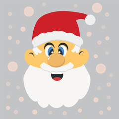 Santa claus illustration. Card for new year holiday. Vector  illustration