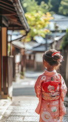 Fototapeta premium Siti-Go-San is a children's holiday in Japan. children in Japan