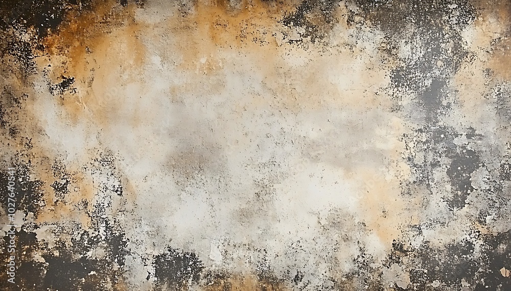 Aufkleber a textured wall with a blend of rust, gray, and cream colors, showcasing an aged and worn appearance