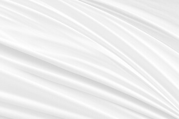 Obraz premium elegrance woven soft fabric white abstract smooth curve shape decorative fashion textile background