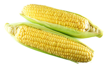 Fresh corn isolated on white