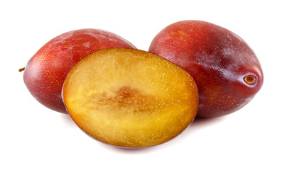plums isolated