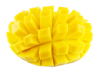 mango slice isolated on white background