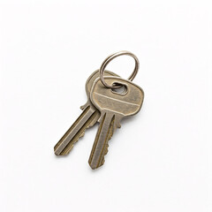 two keys on a white background