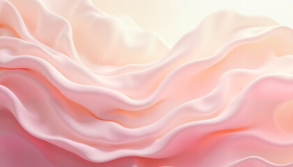 Soft pink fabric waves in gentle folds