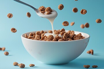 bowl of cereal and milk