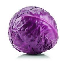 Obraz premium Purple cabbage isolated on white background