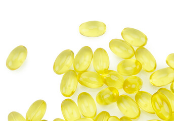 Fish oil isolated on white background