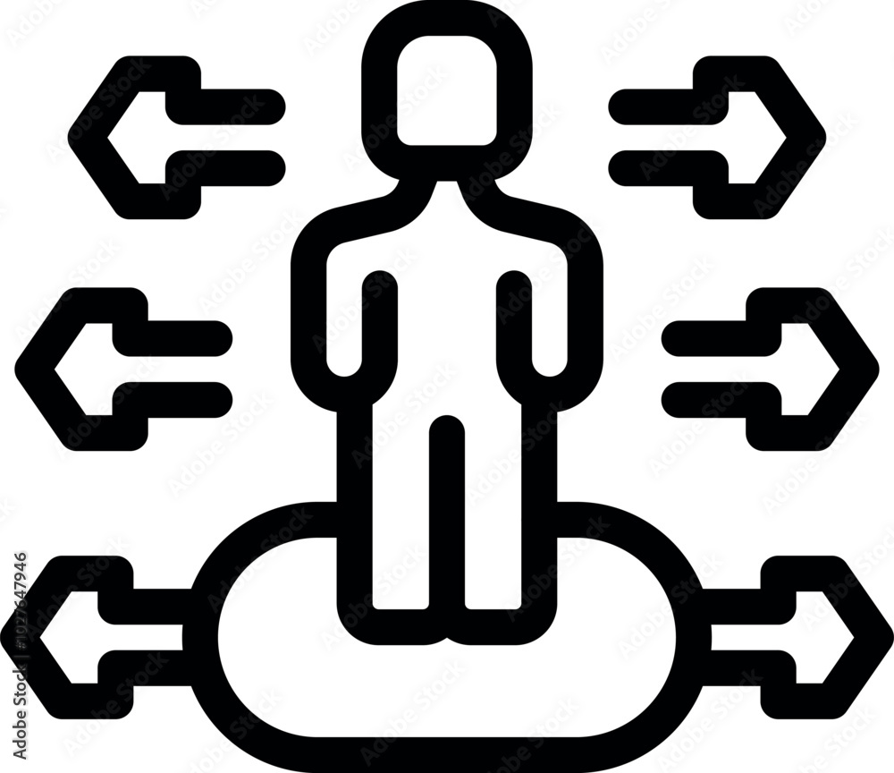 Poster this minimal line icon is representing the concept of receiving external data from a cloud computing