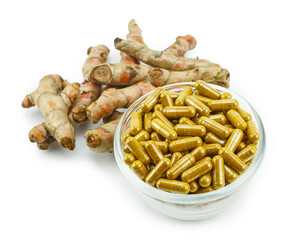 Turmeric (Curcuma longa L.) root and turmeric capsule powder for alternative medicine ,spa products and food ingredient.