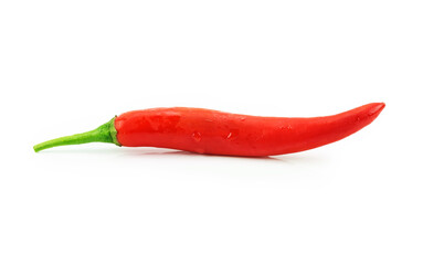 Red hot chili pepper isolated on a white background