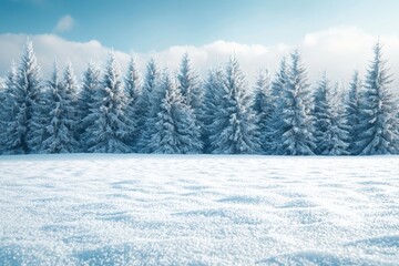 Obraz premium Snowy winter season background in nature