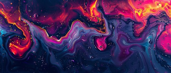 Vibrant Abstract Swirls in Deep Colors