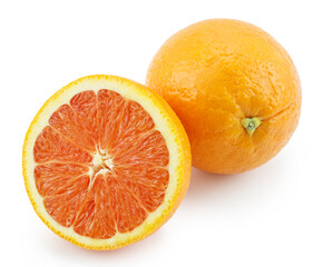 Orange fruit isolated on white background