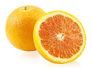 Orange fruit isolated on white background