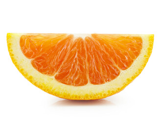 orange slice isolated on white background.