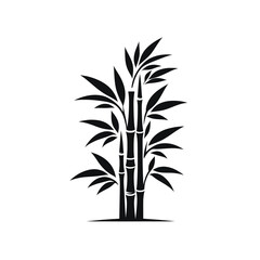 Naklejka premium silhouette of bamboo