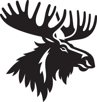 moose head silhouette vector