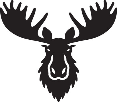 moose head silhouette vector