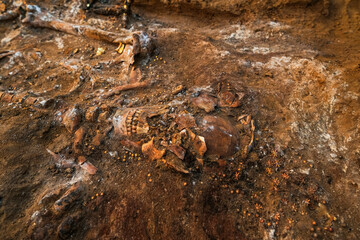 Obraz premium Archaeological excavations of ancient tombs