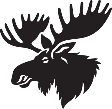 moose head silhouette vector