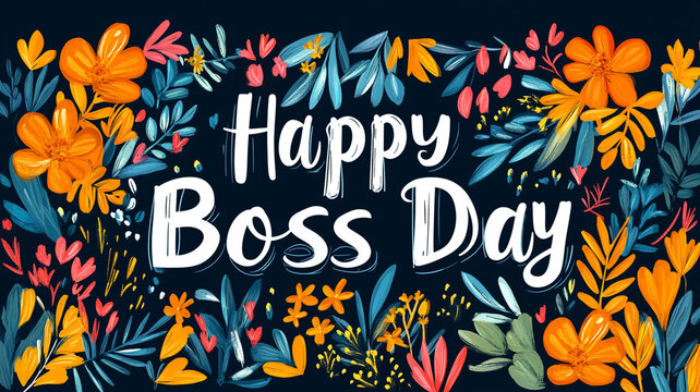 The text of "Happy Boss Day"