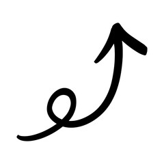 手書きのくるくる矢印