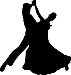 Ballroom dancing silhouette